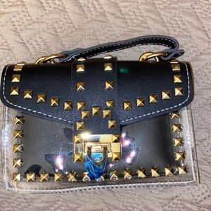 Black Gold Studded Purse